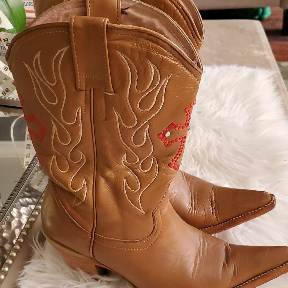 Jar women's brown cowboy Western boots size 7.5 - Picture 16 of 16
